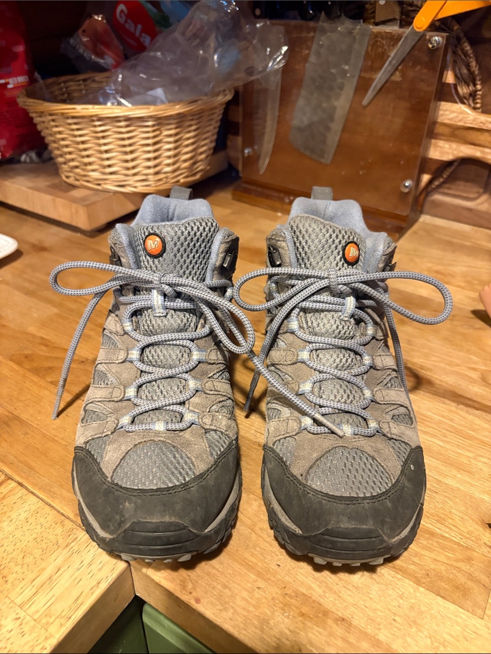 Merrell Gray and Perriwinkle Women's Trail Shoes